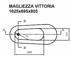 Magliezza Акриловая ванна на лапах Vittoria (162.5х69,5) ножки бронза – фотография-3
